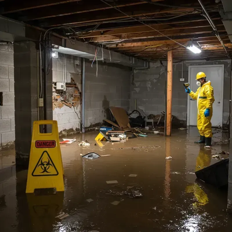 Flooded Basement Electrical Hazard in River Hills, WI Property